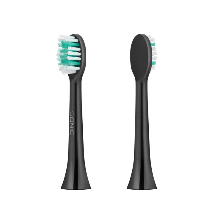 TEESA SONIC BLACK medium toothbrush heads - 2 pieces