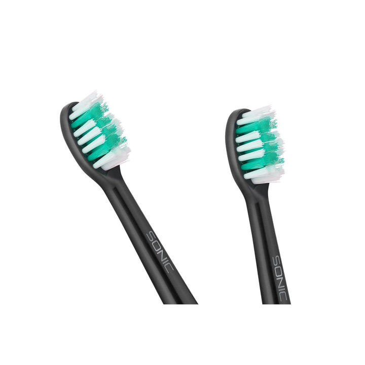 TEESA SONIC BLACK medium toothbrush heads - 2 pieces