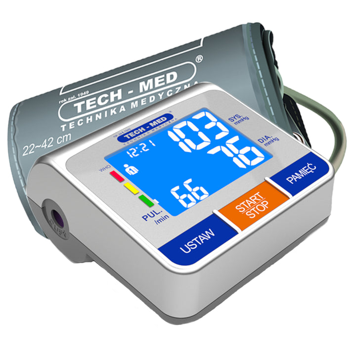 Tech-Med TMA-500PRO Electronic Blood Pressure Monitor MWI Technology Universal Cuff 22-42 cm Professional Polish Interface