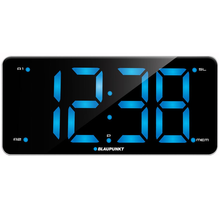 FM Radio Alarm Clock Slim Screen PLL Blaupunkt USB LED Display Portable