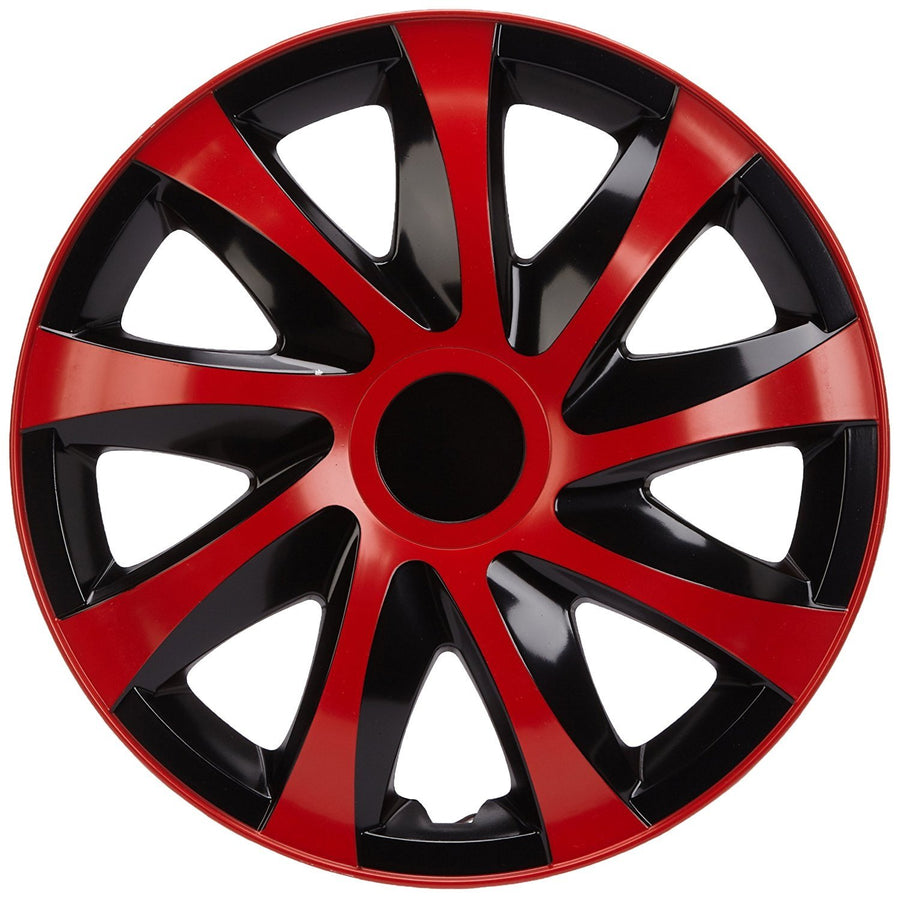 NRM Universal Wheel Trims Covers15" 4 PCS Red-Black Premium