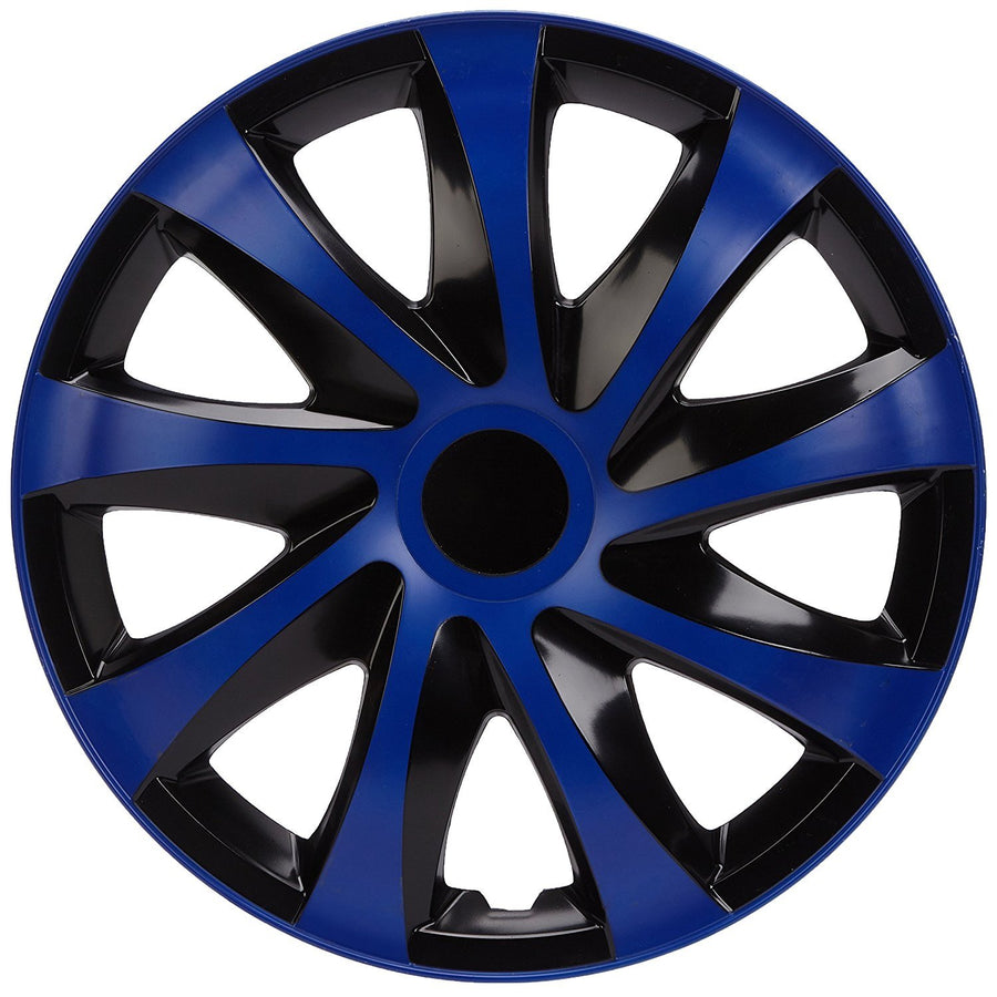 NRM Draco CS 16" Universal Hubcaps Wheel Covers Trims Dark Navy Blue Black Glossy Matt 4x 16" Cover 4-Piece Set