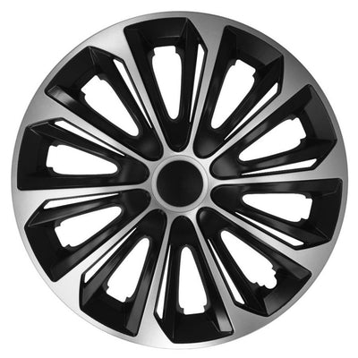 NRM STRONG Duocolor black and silver 15" universal hubcaps 4 pieces