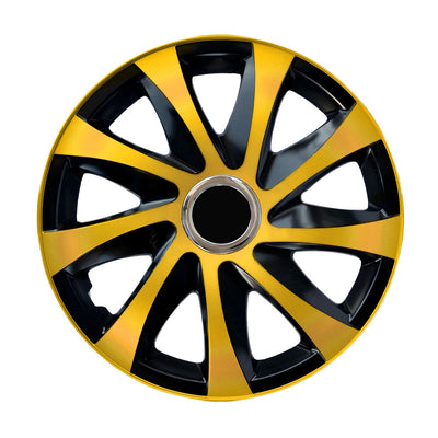 NRM Universal Wheel Trims Covers 15" 4 PCS Gold-Black Premium