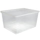 Plast Team 22880800 Basic Transparent Storage Container with Lid 130L
