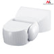 Infrared Motion Detector PIR Modern Range 12m Color White IP65 Maclean Energy MCE201W