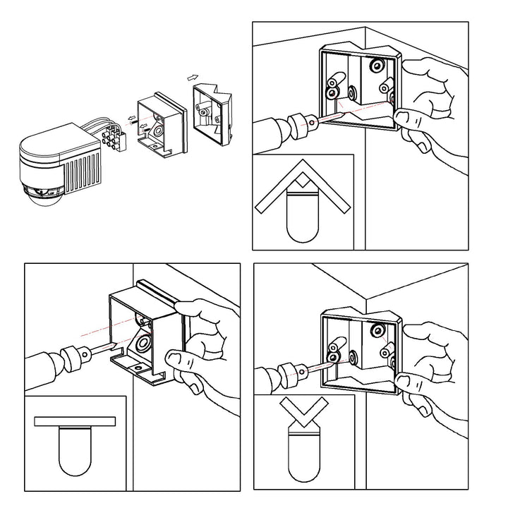 Infrared motion sensor pir modern Maclean Energy MCE202 range 12m 360°