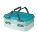 Food Container Storage Lunch Box 2 Tray Foldable Handle Mix Random Colour