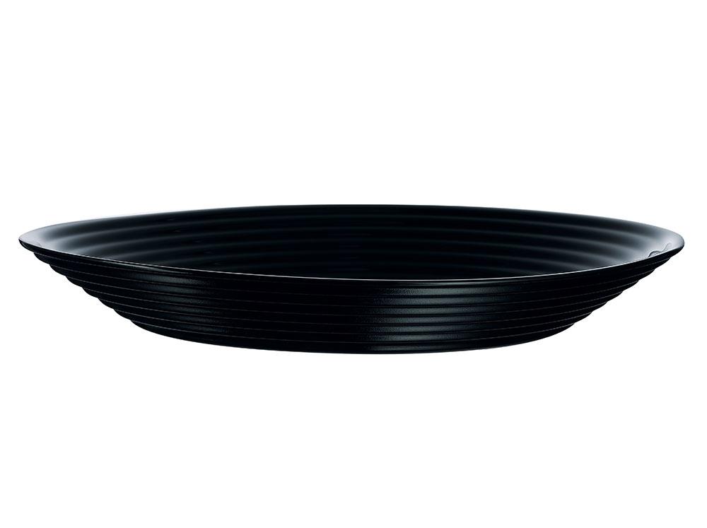 Harena Black Deep Plate 23cm Luminarc Tempered Glass