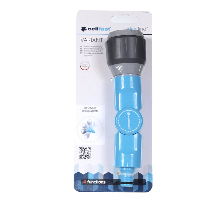 Cellfast multifunction sprinkler, adjustable head, 4 settings, Safetouch system, 50-750