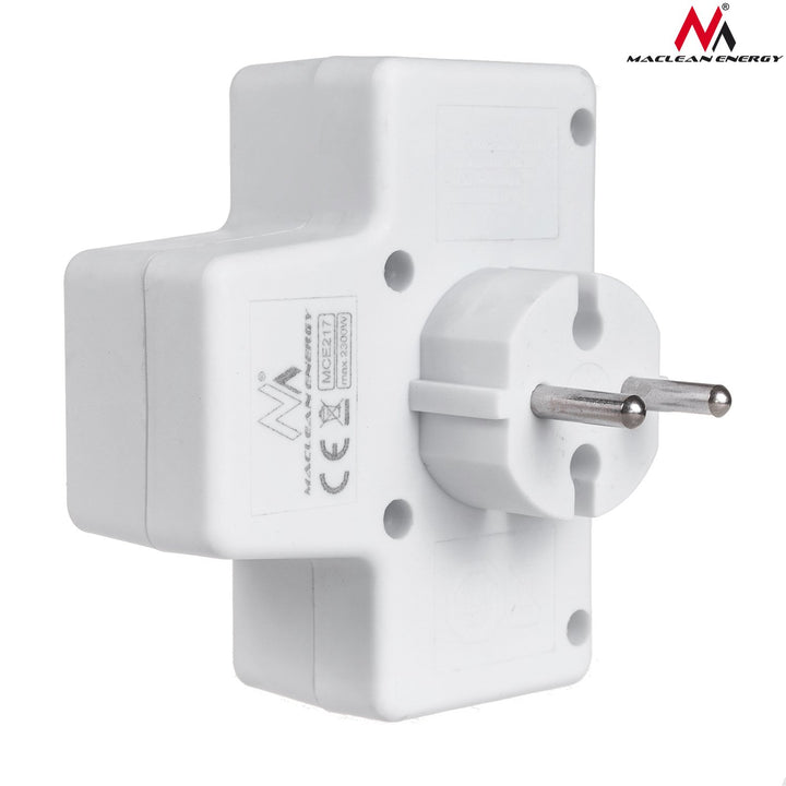 Four-phase power socket with switch Maclean Energy MCE217 4x2,5A universal plug