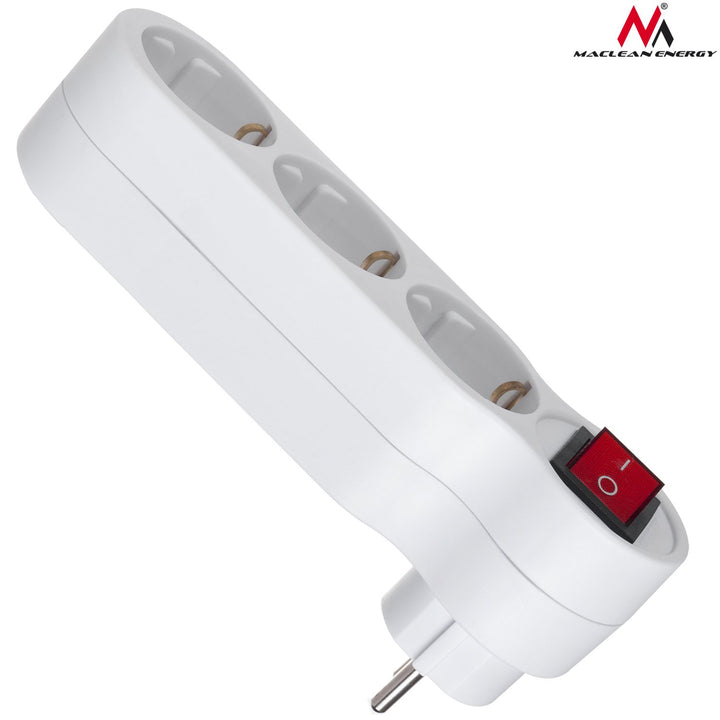 Maclean Energy MCE216 White 16A on / off switch.