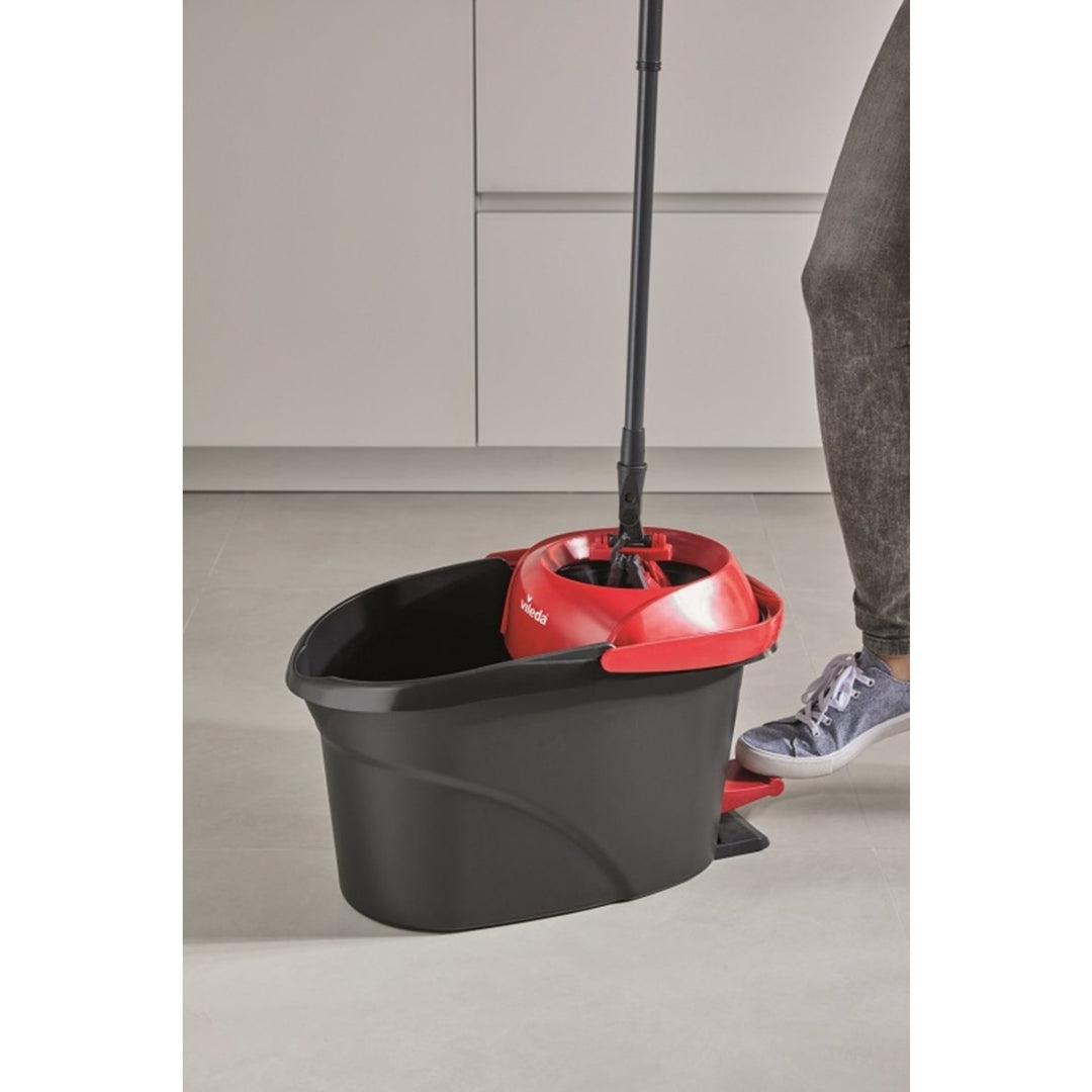 Vileda 163425 Vileda Ultramax Turbo Flat Mop Bucket Set Microfibre Head Clening Floor 2in1