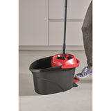Vileda 163425 Vileda Ultramax Turbo Flat Mop Bucket Set Microfibre Head Clening Floor 2in1