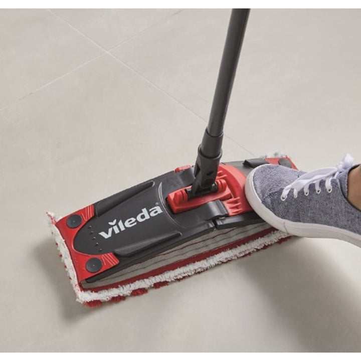 Vileda 163425 Vileda Ultramax Turbo Flat Mop Bucket Set Microfibre Head Clening Floor 2in1