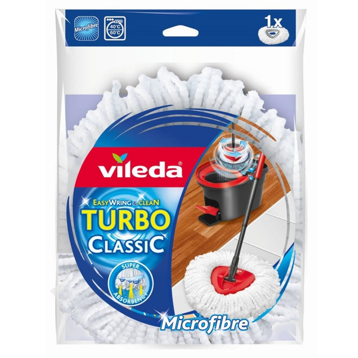 Vileda 152623 Micreashnáithín Athlíonta Pad Mhopaí Vileda Do Sreangán Éasca &amp; Mop Turbacha Glan