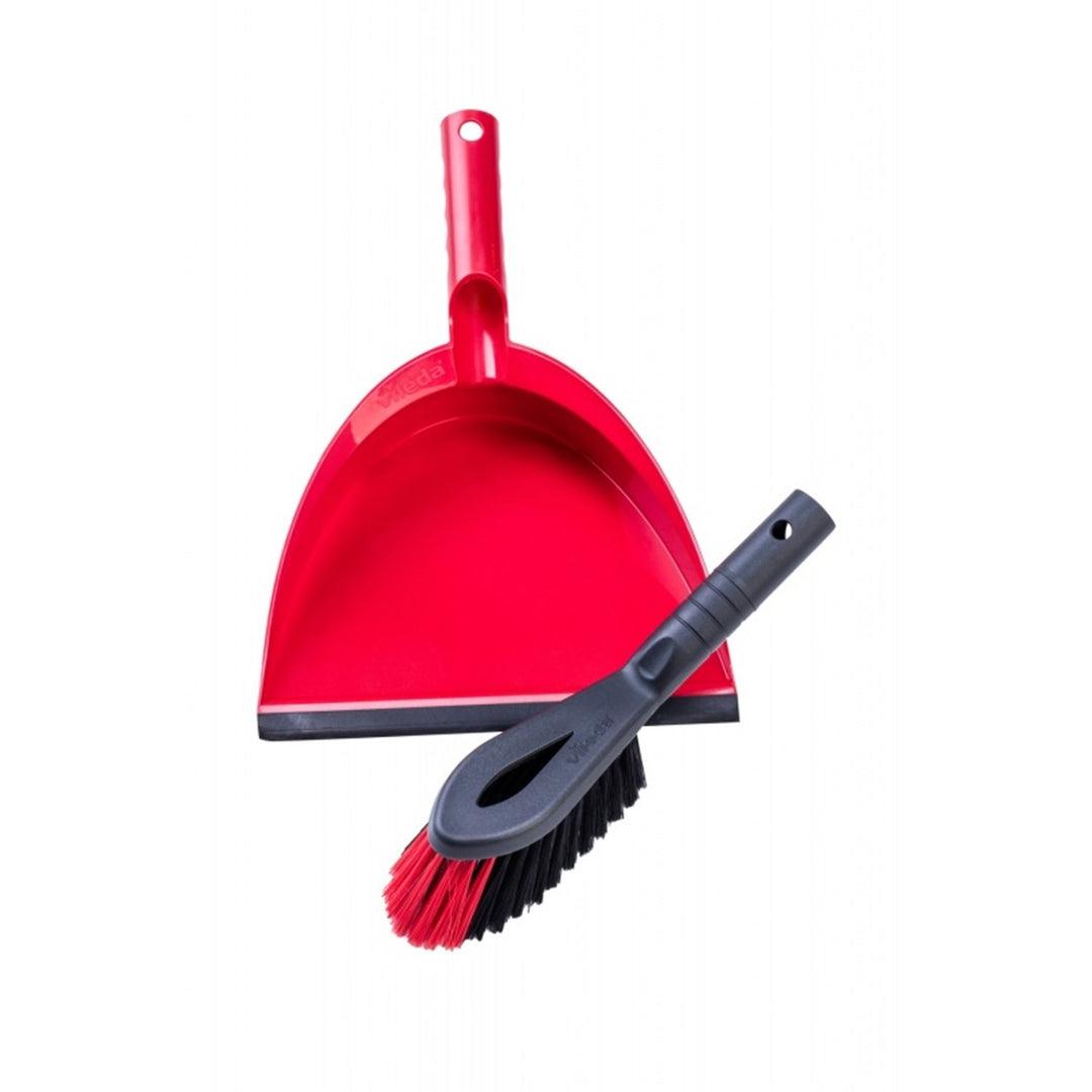 Vileda 141742 Vileda Brush Dustpan 2in1 Set Dust Pan 2 Bristles Types Rubber Band