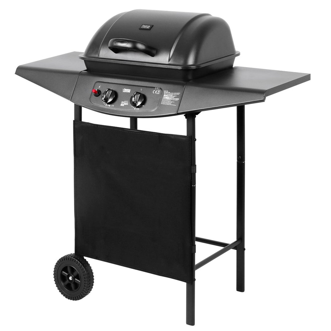 Teesa BBQ 2000 TSA0800 Gas Barbecue with 2 Burners, Fatmelt Container,