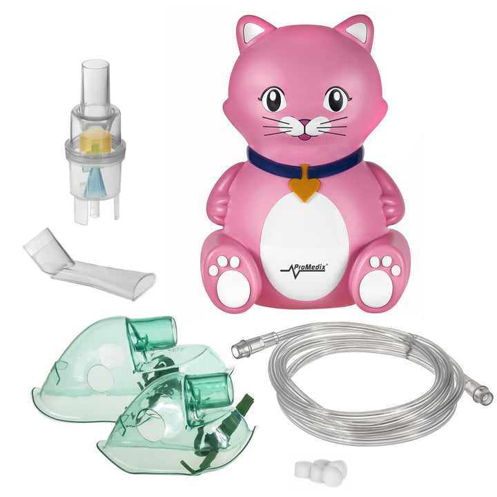 Promedix PR-816 Nebuliser for Kids Inhaler Piston Compressor with Accessories Cute Kitty