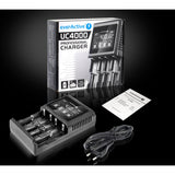 Charger for cylindrical Li-ion and Ni-MH everActive UC-4000 rechargeable batteries