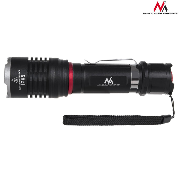 Maclean Flashlight USB Cábla Muirearú LED Tóirse + Charger + Sealbhóir Rothar Socraigh 10W