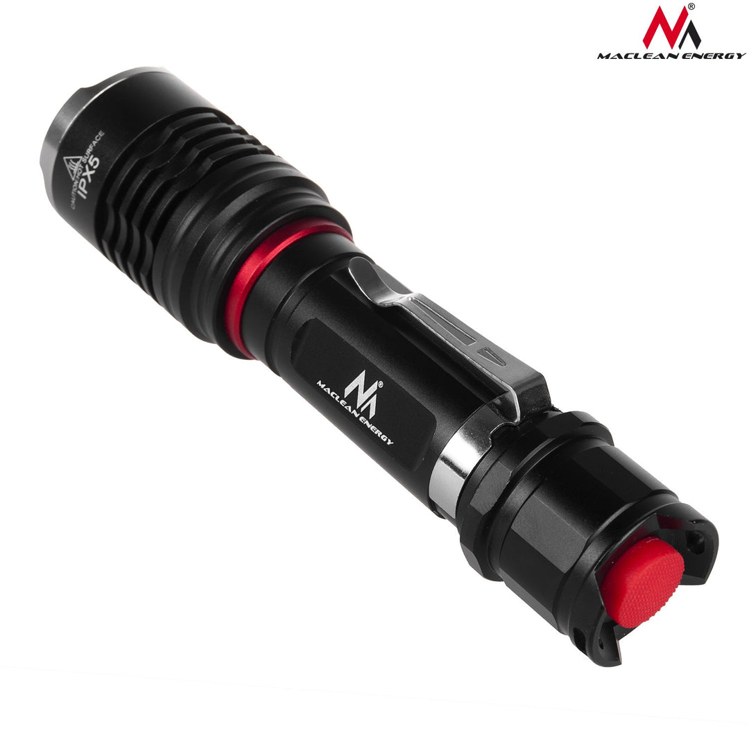 Maclean Flashlight USB Cábla Muirearú LED Tóirse + Charger + Sealbhóir Rothar Socraigh 10W