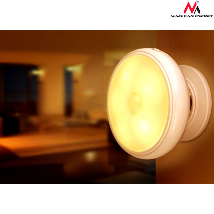 Maclean MCE223 Lamp Motion Sensor Wireless Battery Powered Dusk to Dawn 11 LED Warm Light Magnetic Wireless PIR