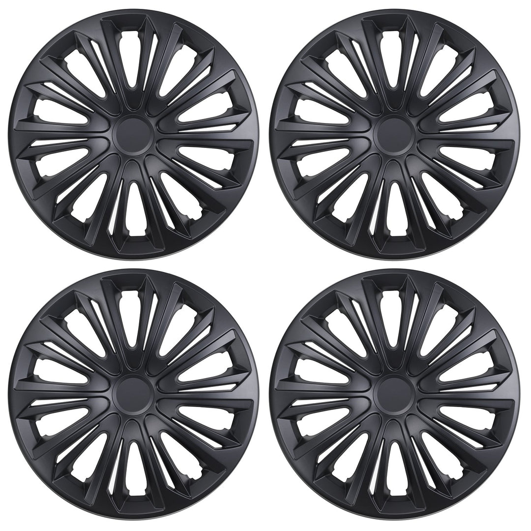 NRM Wheel Trims Covers Set 14'' Black Matt for Steel Trims Universal Super Resistant