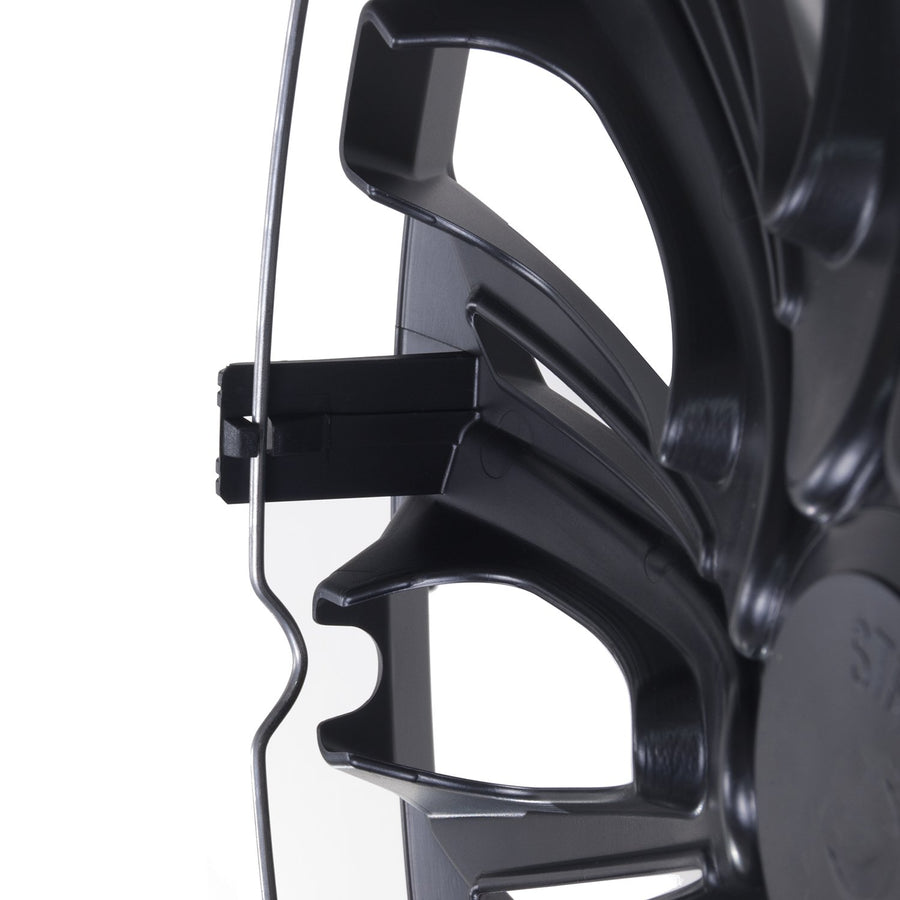 NRM STRONG 16" Universal Hubcaps, Matte Black, 4-Pack