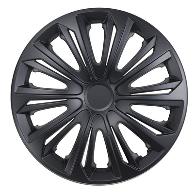NRM STRONG 16" Universal Hubcaps, Matte Black, 4-Pack