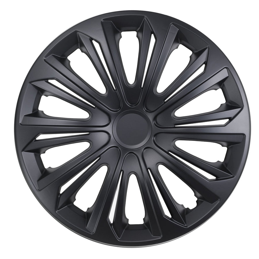 NRM STRONG 16" Universal Hubcaps, Matte Black, 4-Pack