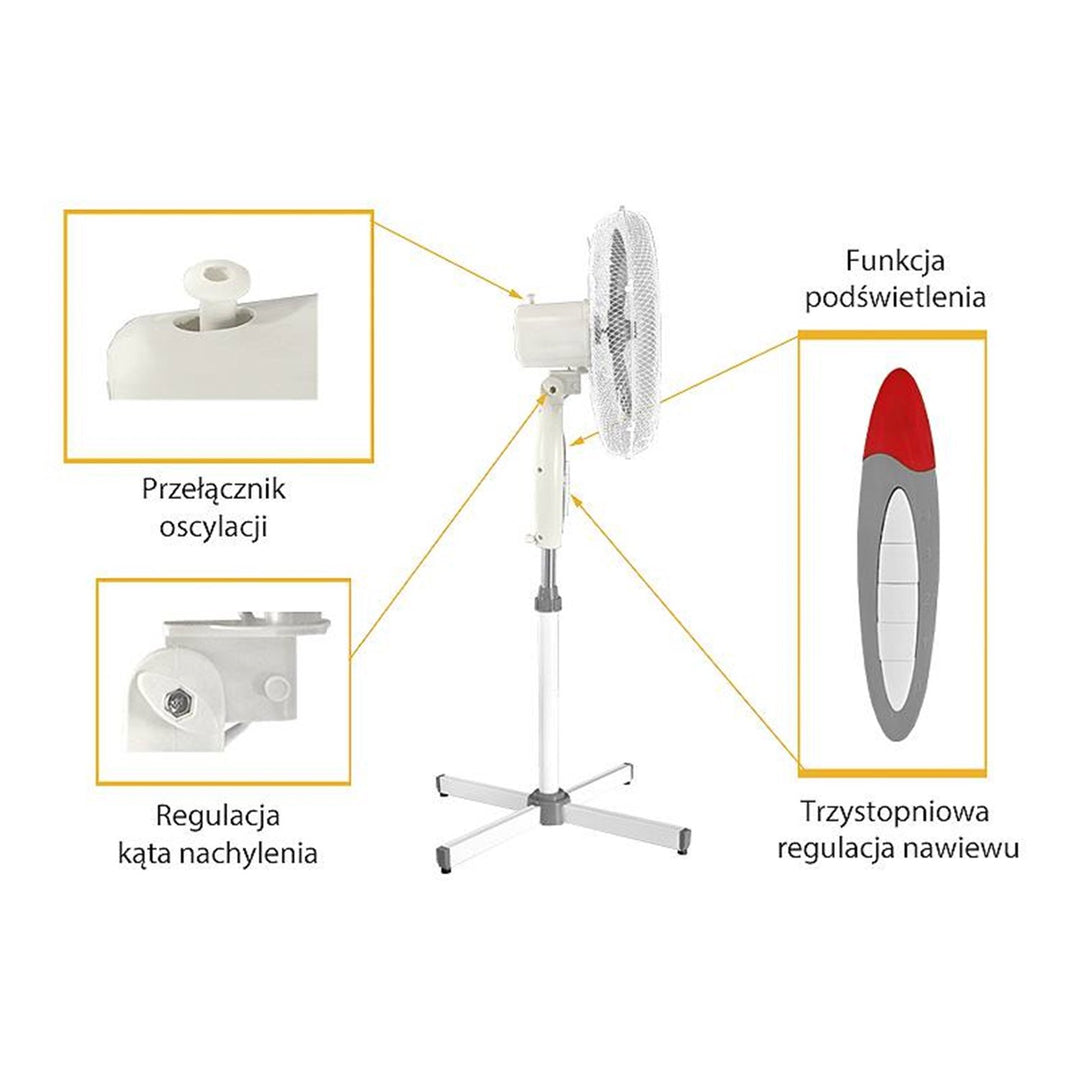 Quiet and standing fan with 3 modes of operation