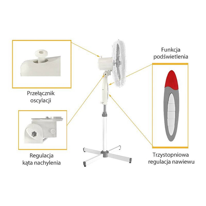 Quiet and standing fan with 3 modes of operation