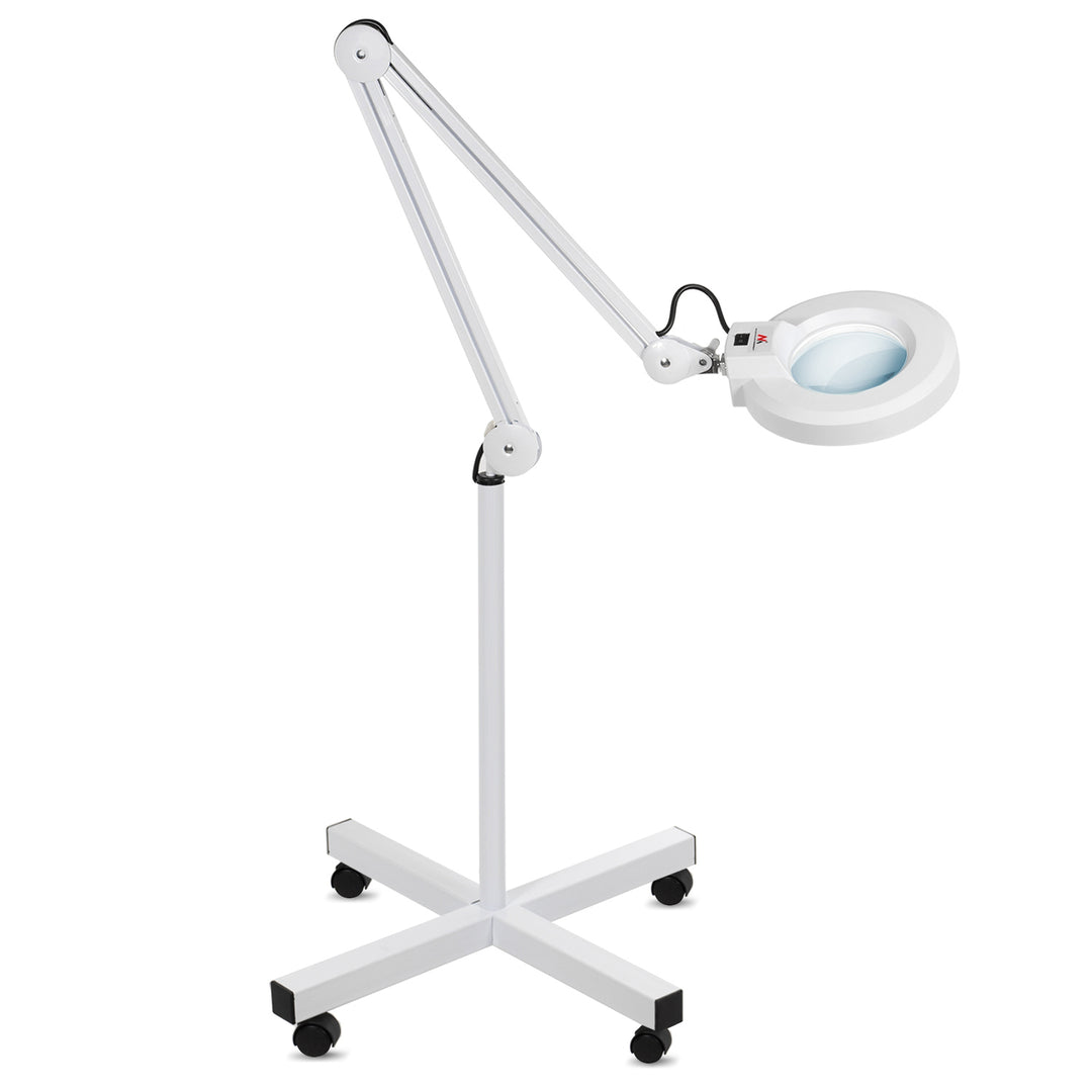 Maclean Energy MCE152 Cosmetic LED Lamp on Wheels Magnifier