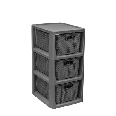 Bookcase with 3 baskets BranQ anthracite very high quality