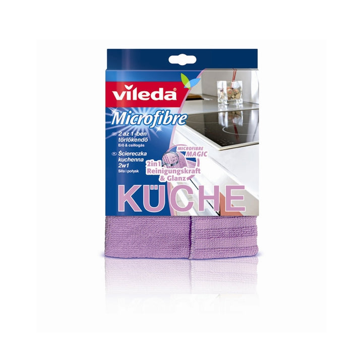 Vileda 2in1 Microfibre Cloth, Effortless Cleaning, Clean & Shine, Two layers, Non-Scratching