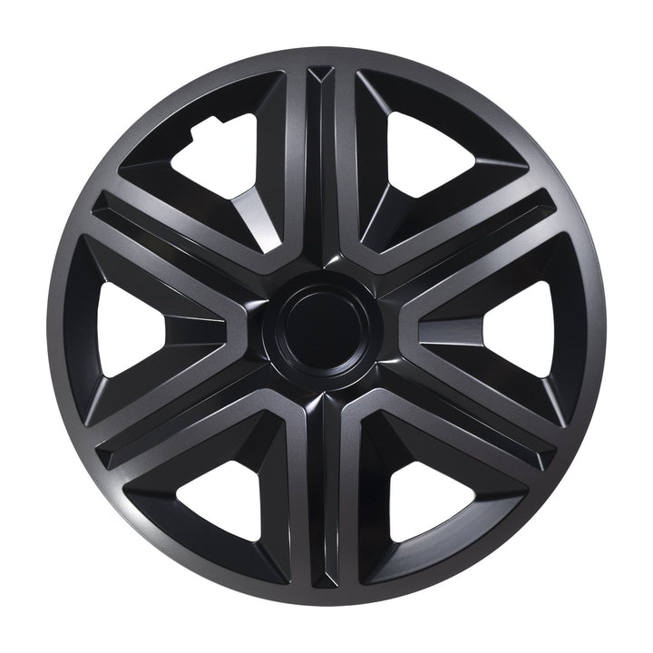 NRM 15" Wheel Covers Hubcaps Universal 4 PCS Black Graphite ABS Adjustable Heavy Duty