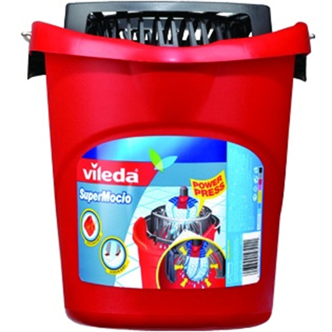 Vileda 128767 Vileda Supermocio Mop Buicéad Squeezer Láimhseáil Bunaidh Clasaiceach buan