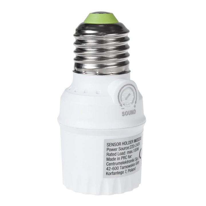 Sealbhóir Bulb E27 le Braiteoir Fuaime Uasmhéid 100W 30dB - Raon 90dB