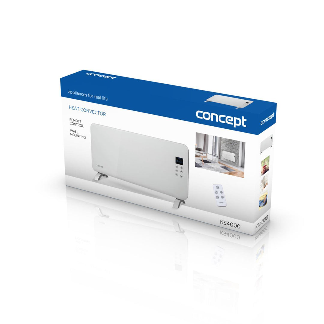 Convector electric tempered glass Concept KS4000 white