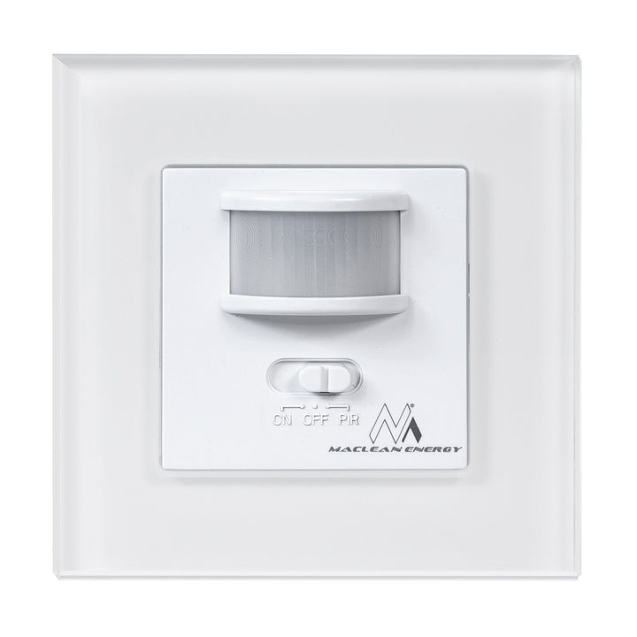 Brathadóir Braiteoir Gluaisne Infridhearg Maclean MCE240 PIR Wall Mount Fráma Gloine Soilsithe Uathoibríoch LED