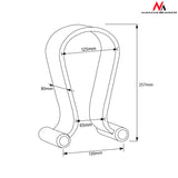 Maclean MC-815W Headphones Stand made of Wood, Colour: Nutbrown