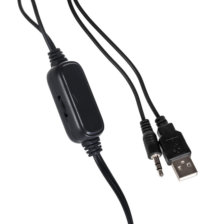 Cainteoirí Audiocore AC855 B Glúine Steirió Ríomhaire Soilsiú Inaistrithe LED Mini Jack USB Rialú Imleabhar 6W