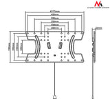 Maclean MC-809 TV Wall Mount Bracket Universal Holder OLED QLED LCD LED 32 "- 65" 30kg VESA Plasma