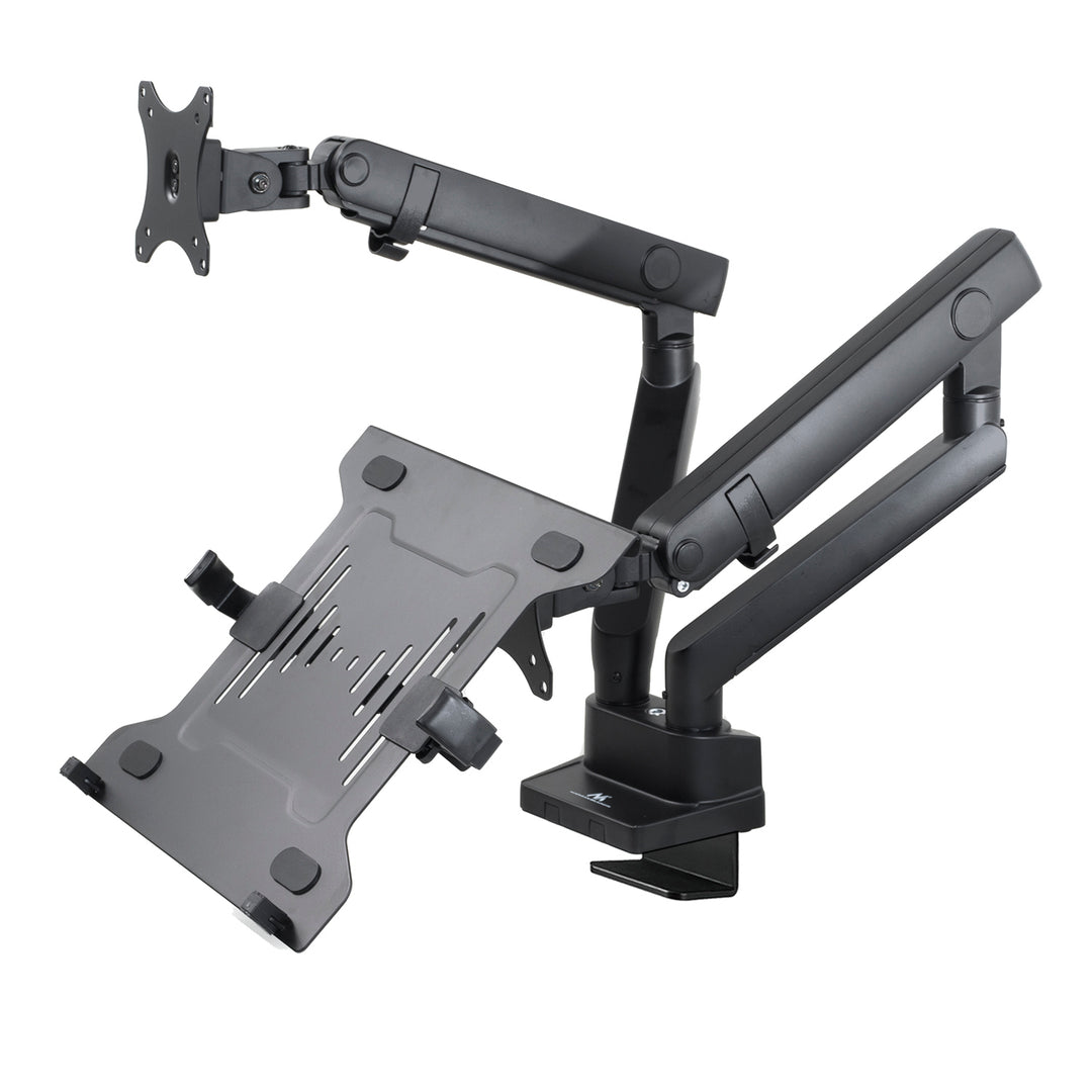 Maclean MC-813 Dual Monitor Bracket Desk Mount Holder For Monitor &amp; Laptop 17" - 32" 8kg VESA Universal