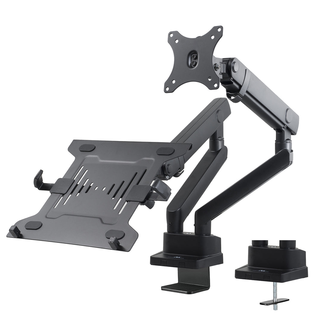 Maclean MC-813 Dual Monitor Bracket Desk Mount Holder For Monitor &amp; Laptop 17" - 32" 8kg VESA Universal