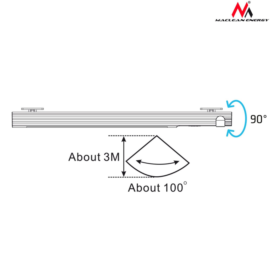 Maclean MCE235 LED lamp with motion sensor, hook, temperature 4000K, range 3m, 3xAAA, ON / OFF / AUTO2, Portable, PIR Sensor