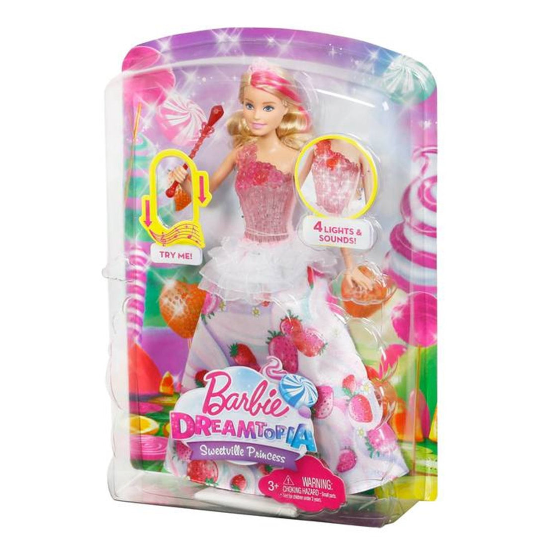 Barbie Dreamtopia Banphrionsa Sweetville Fuaimeanna agus Soilse DYX28