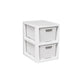 Bookcase with 2 BranQ baskets, antique white, high quality