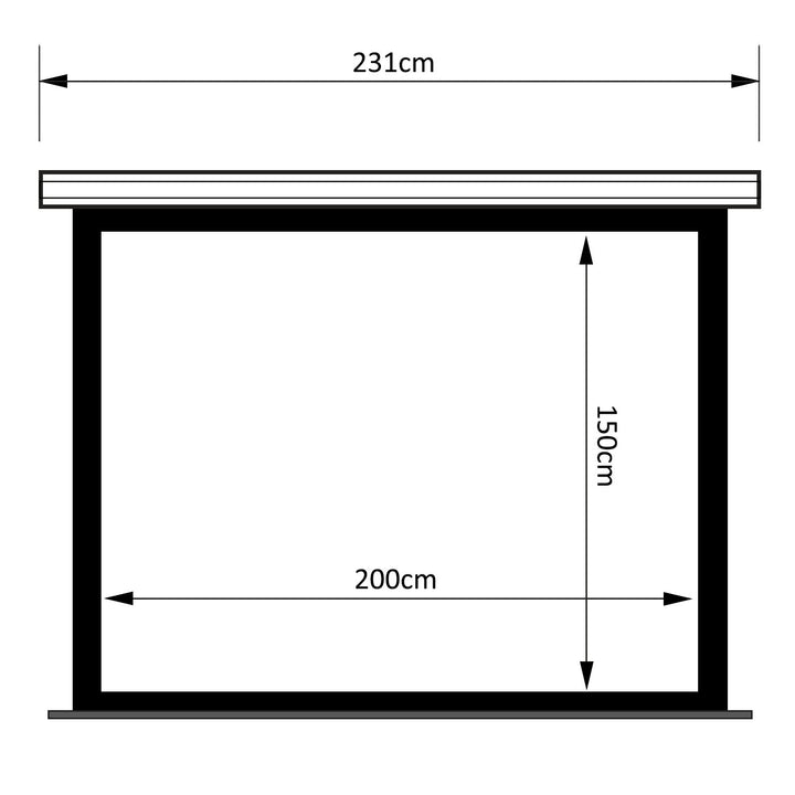 Maclean Premium MC-992 Electric screen with tension 200 x 150 cm 100 "